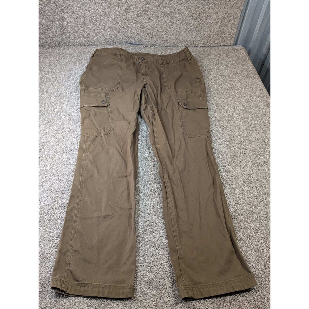 Duluth Trading Co Brown Cargo Pants Womens 16x33 Straight Leg Utility Workwear